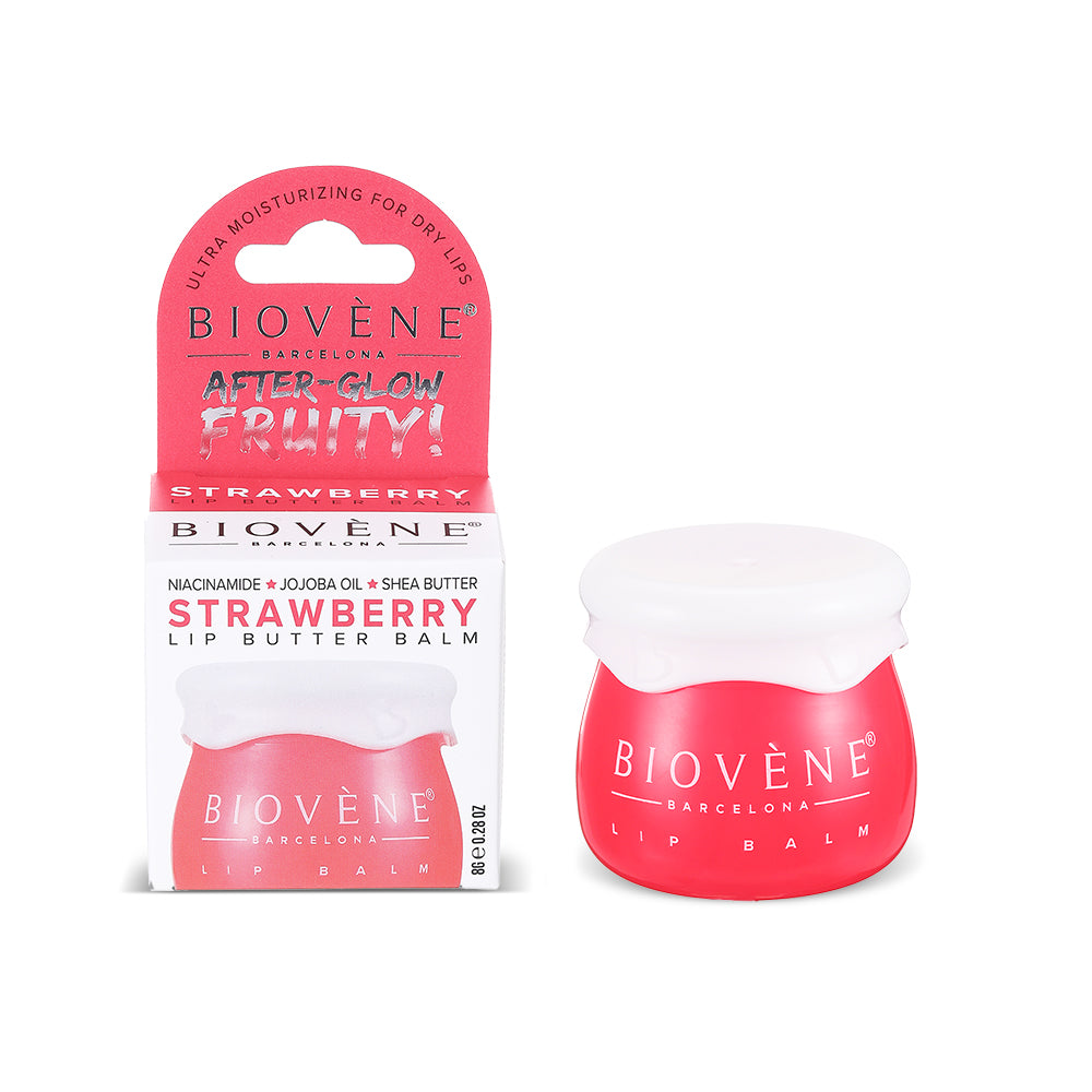 STRAWBERRY+NIACIN Lip Butter Balm After-Glow Fruity! Ultra Moisturizing for Dry & Chapped Lips