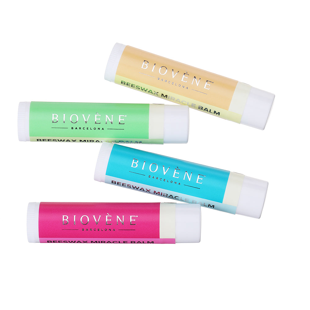 BEESWAX STRAWBERRY Extra-Moisturizing Miracle Lip Balm for Dryness, Cracking & Chapping, 4 pack