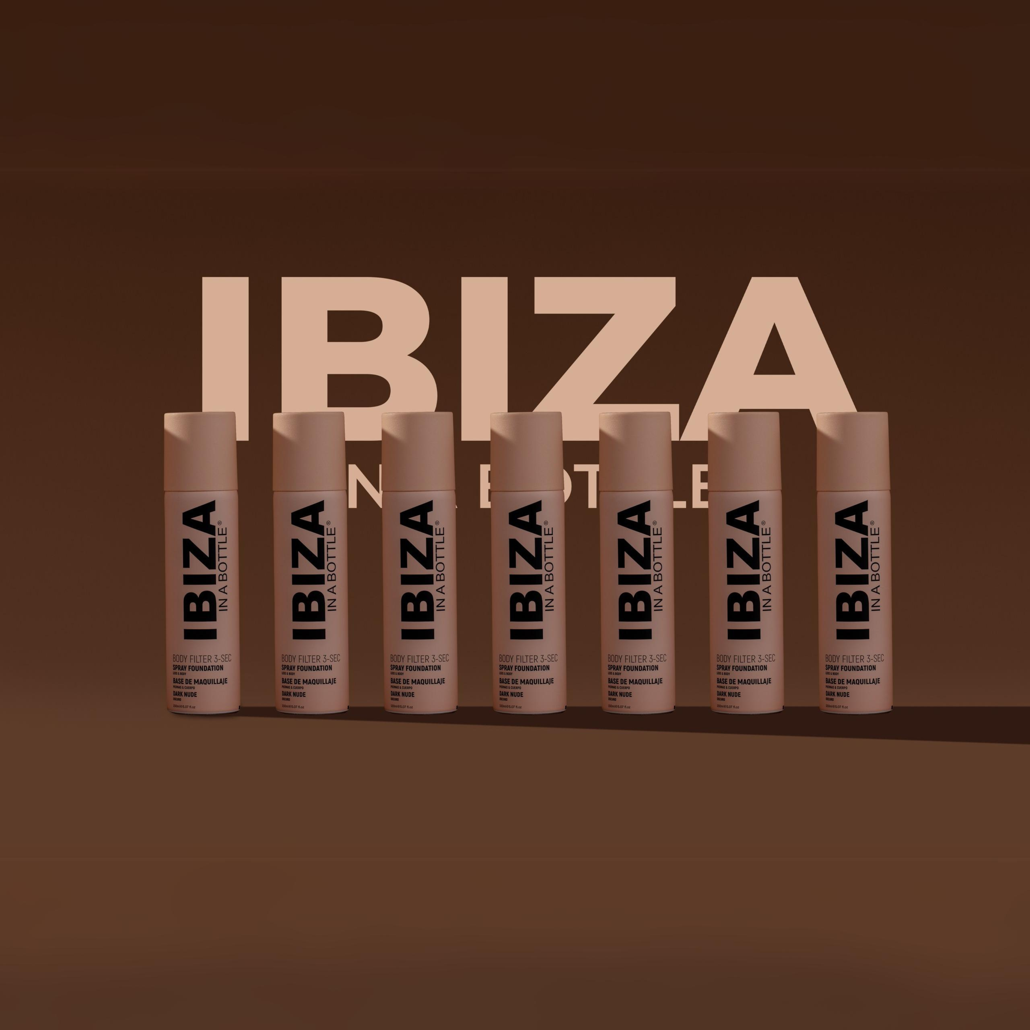 IBIZA 3-SEC BODY FILTER Dark Nude Anti-Aging Instant Spray-on Leg & Body Foundation Advanced Skincare