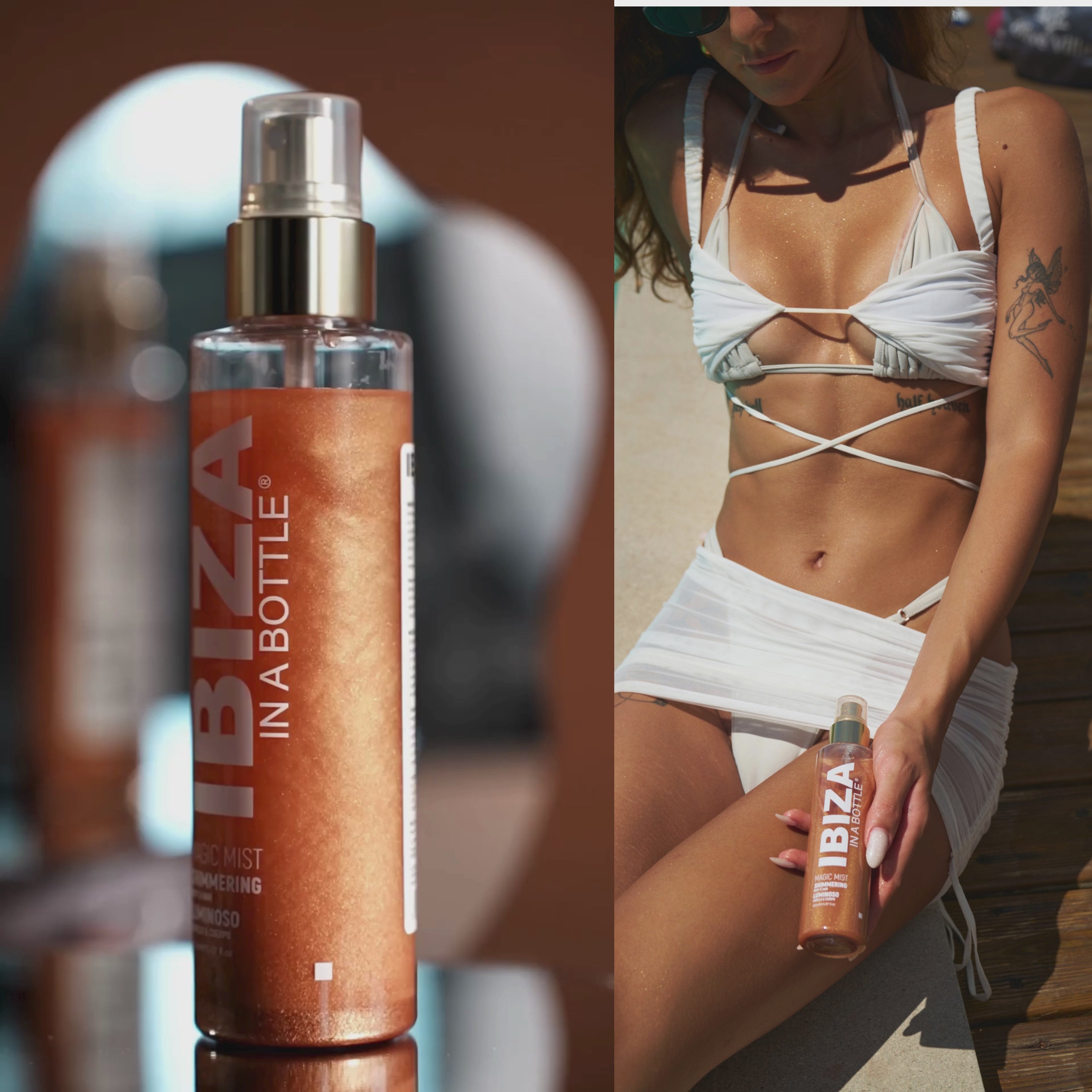 IBIZA MAGIC MIST Micro-Gold Shimmering Body & Hair Mist Pure Aloe Vera