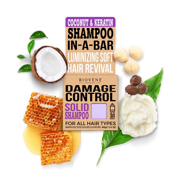 DAMAGE CONTROL Coconut & Keratin Solid Shampoo Bar