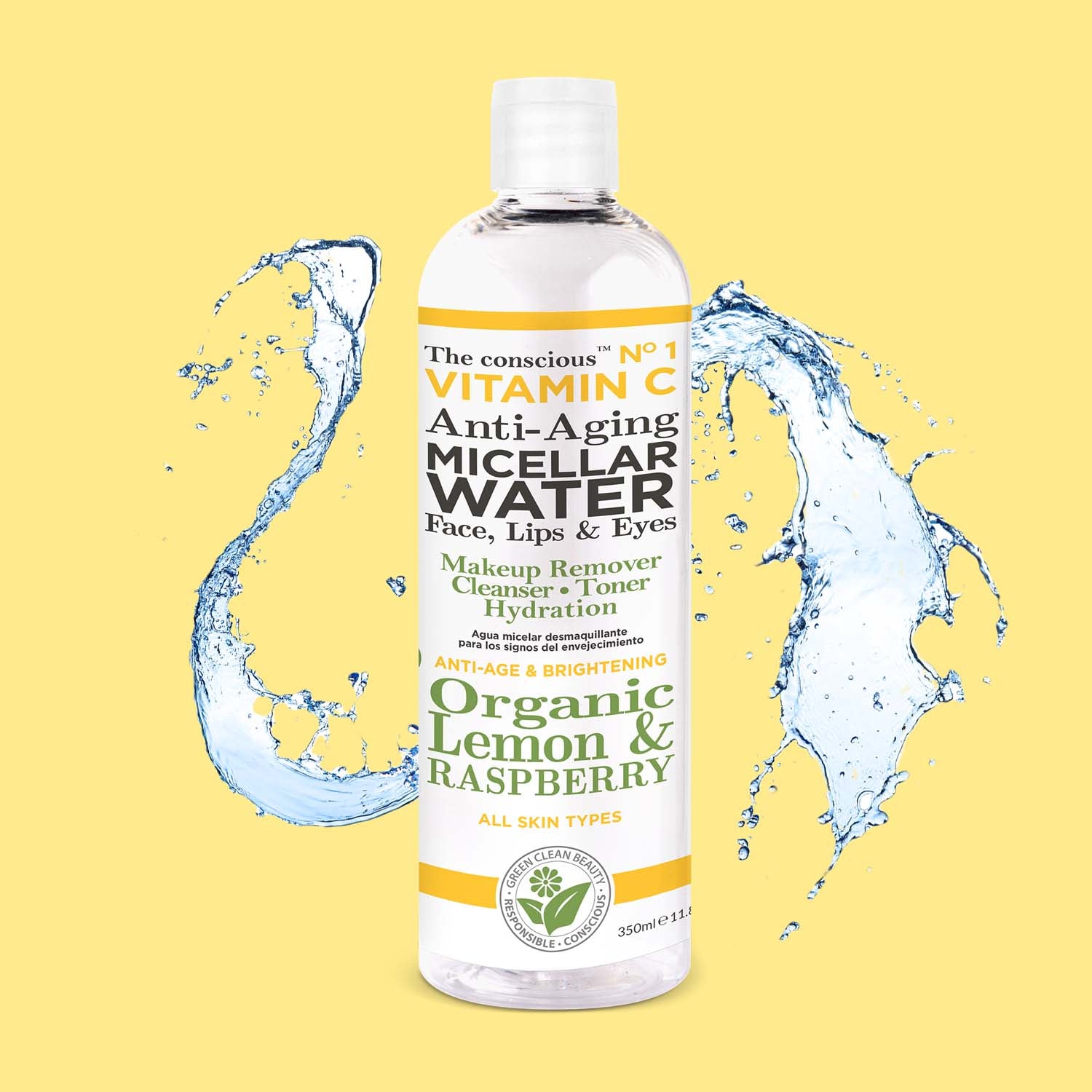 The conscious™ Vitamin C Anti-Aging Micellar Water Organic Lemon & Raspberry